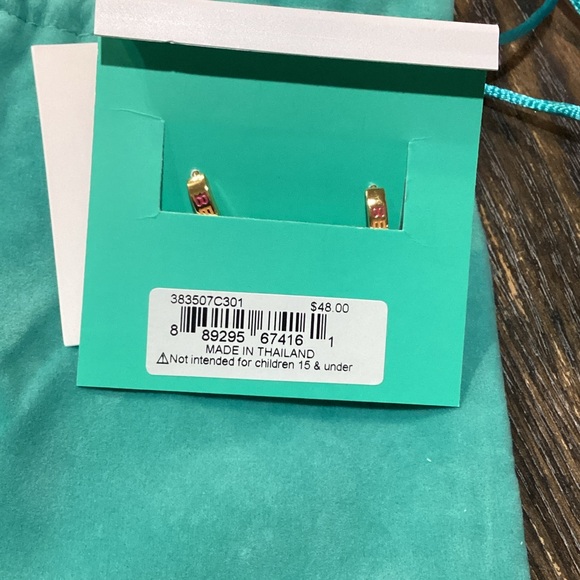 Kurt Geiger Emerald Green Earrings - Picture 3 of 5